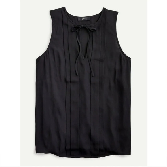 J.Crew [XS] Women's Pleated Tie-Neck Tank Blouse - Picture 5 of 9